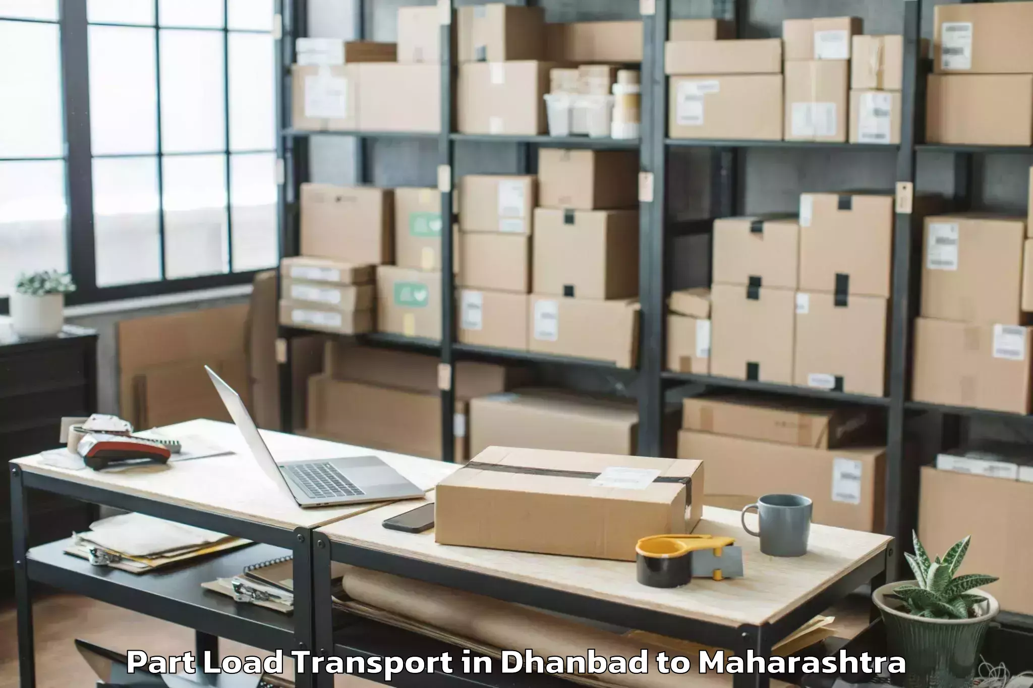 Reliable Dhanbad to Nevasa Part Load Transport